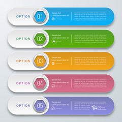 Wall Mural - infographics web banner & label design