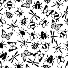 Wall Mural - insect seamless pattern