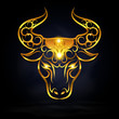 Gold bull symbol