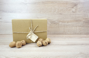 Eco gift box with walnuts