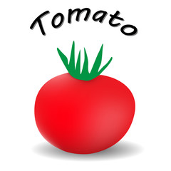 Wall Mural - Tomato with shadow and the word