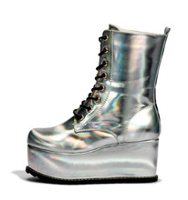 Elegant Silver Alien High Cut Shoes
