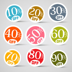 Poster - Colorful Circle Sale Vector Tags