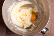 © boophotography - adding egg to mixed butter with sugar