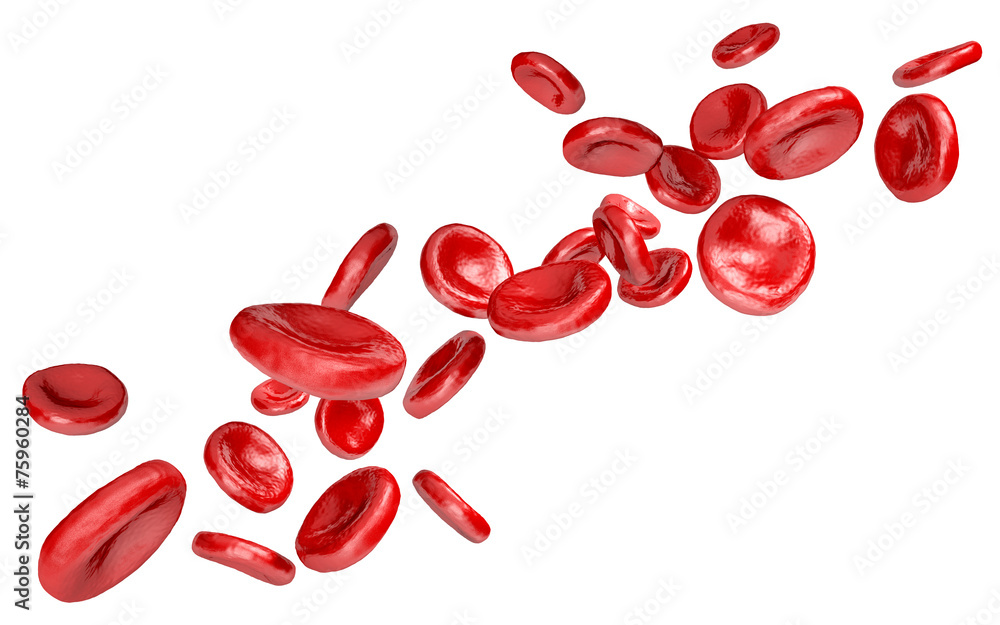 Stock-Illustration „Healthy human red blood cells flowing in a stream ...