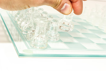 glass chess set