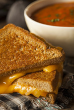 Homemade Grilled Cheese With Tomato Soup