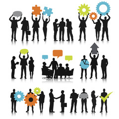 Wall Mural - Business Team Social Networking Bubble Concept