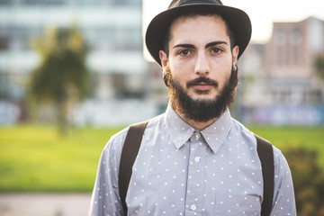 Wall Mural - young handsome hipster gay modern man