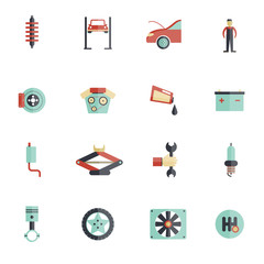 Canvas Print - Auto Service Flat Icon