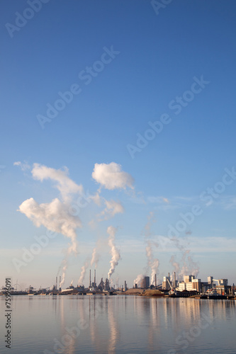 Fotografie, Obraz buildings of Tata steel in the dutch town of IJmuiden