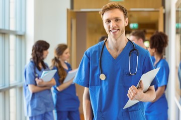 Wall Mural - medical student smiling at the camera