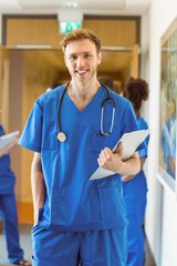 Wall Mural - medical student smiling at the camera