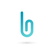 Letter B clip logo icon design template elements