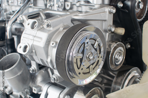 Tela Car engine closeup