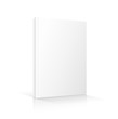 © lightgirl - Blank vertical book cover template standing on white surface