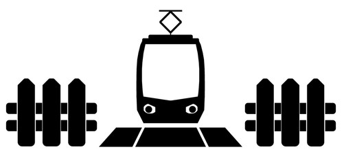 Sticker - Clôture autour d'un voie de tramway