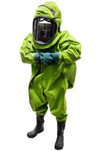 Rescuer In A Protective Suit