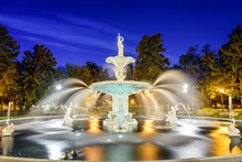 Savannah, Georgia, USA At Forsyth Park Fountain