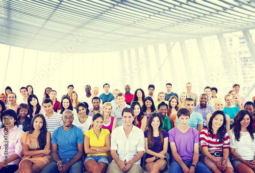Fotografía Group People Crowd Audience Casual Multicolored Sitting Concept