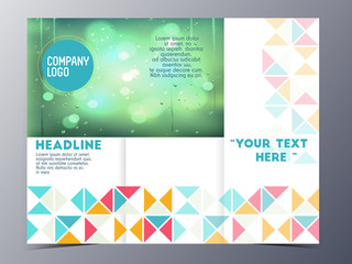 colorful graphic element style brochure template