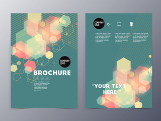 colorful graphic element style flyer template