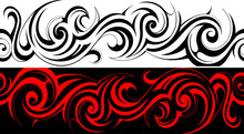 Seamless Tribal Tattoo Pattern Line