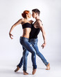 © Acronym - Couple of modern ballet dancers in jeans
