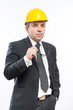 © slasnyi - construction worker in a helmet and goggles