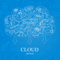 Sticker - Doodle Social Cloud