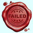 failed test stamp