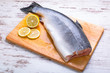 Fresh salmon on the cutting board