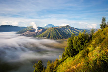 Mount Bromo At Sunrise, Java, Indonesia
