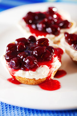 Sticker - Mini cheese cakes with cranberries