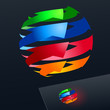 Vector logo with colorful arrows