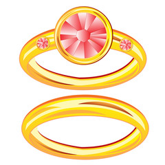 Two gold rings