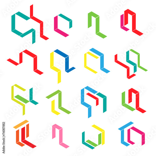 Abstract layout pattern 3d geometric.