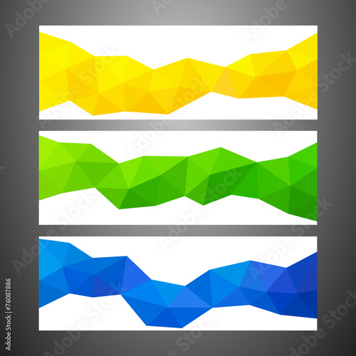 Abstract low poly geometric vector set