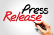 © dizain - Hand writing Press Release, business concept