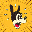 Vintage Toons: retro cartoon character surprised face