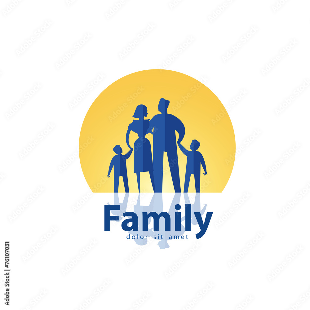 family vector logo design template. people or society icon. Stock ...