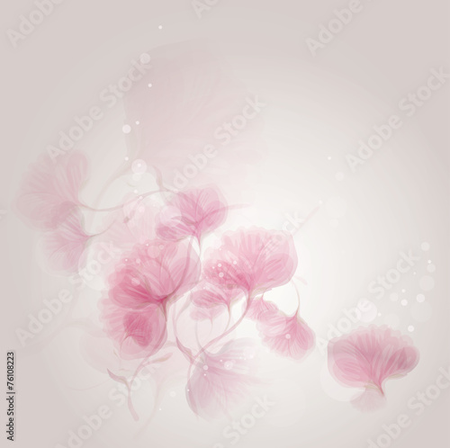 Naklejka na drzwi Sweet wild roses / Romantic floral card