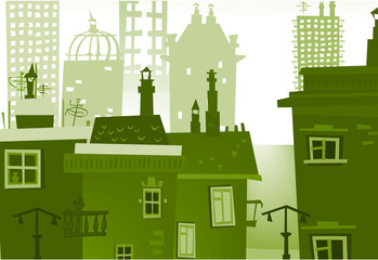 Wall Mural - City background