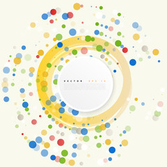 Wall Mural - vector background with colored dots.
