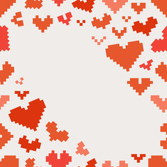 Poster - Different abstract hearts. Valentine greeting card
