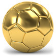 canvas print picture - goldener Fussball