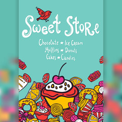 Canvas Print - Sweet Store Background