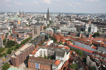 Wall Mural - View on Hamburg from St. Michael's Church, Hamburg