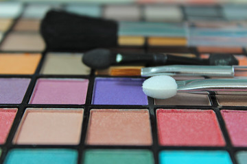 Sticker - eyeshadow palette with make up brushes