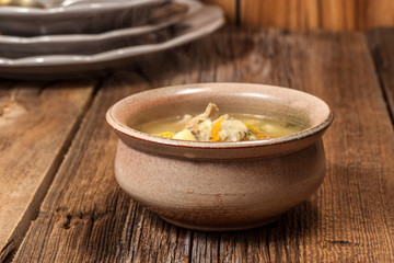 Poster - Soup with buckwheat and vegetables.